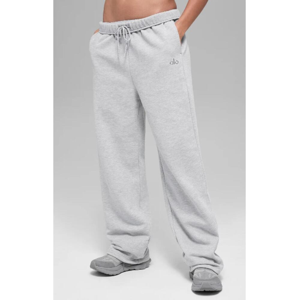 Alo Yoga Women's Heather Gray Accolade Straight Leg Sweatpant Size XS